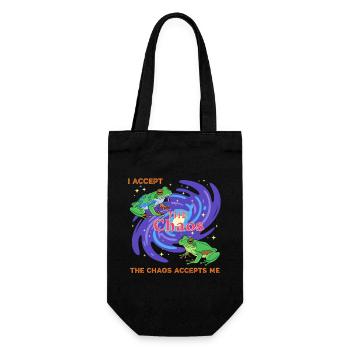 Chaos Frogs: Vortex of Color - Gift Bag for Bottles - black - Front