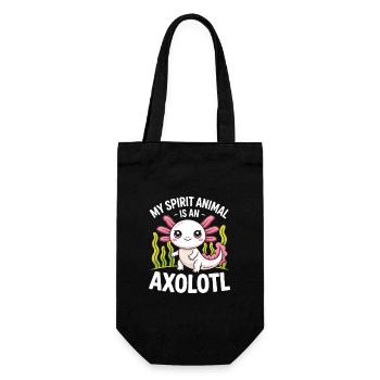 Axolotl Spirit Animal - Gift Bag for Bottles - black - Front