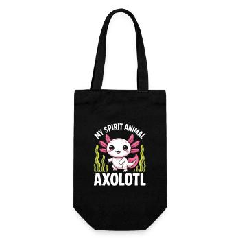 My Spirit Axolotl - Gift Bag for Bottles - black - Front