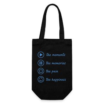 Pleine conscience, moments, souvenirs, bonheur - Sac à bouteille - noir - Devant
