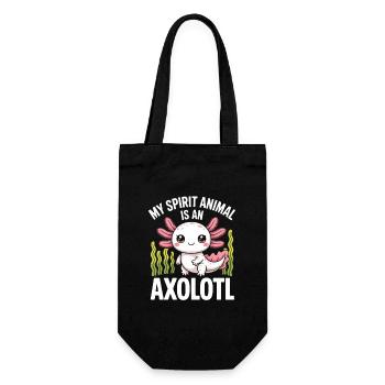 Axolotl Spirit Totem Tee - Gift Bag for Bottles - black - Front