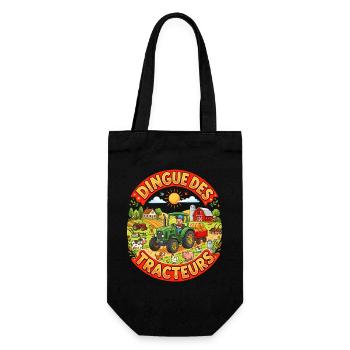 Tracteur enfant tracteur humour ferme campagne - Sac à bouteille - noir - Devant