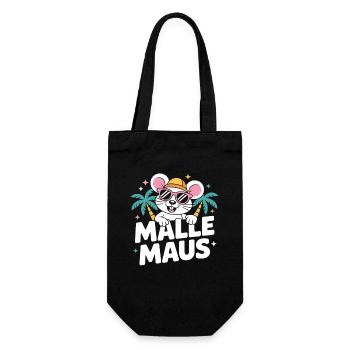Mallemaus JGA Frauen Mallorca Fan Party Malle Maus - Geschenkbeutel für Flaschen - Schwarz - Vorne