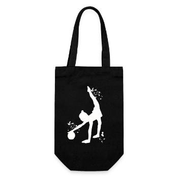 Gymnast with ball rhythmic gymnastics - Gift Bag for Bottles - black - Front