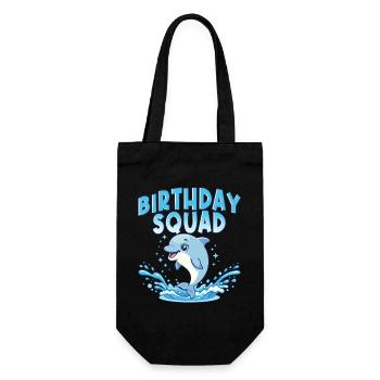 Birthday Squad Beach Summer Cruise Dolphin - Gift Bag for Bottles - black - Front