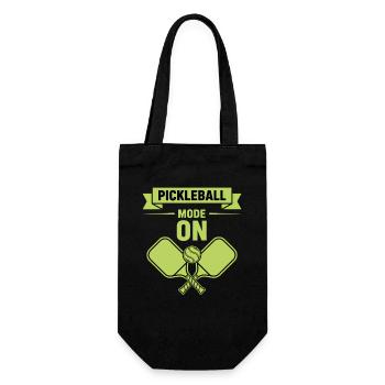 Pickleball-Modus bei Funny Player Pickle Ball Love - Geschenkbeutel für Flaschen - Schwarz - Vorne