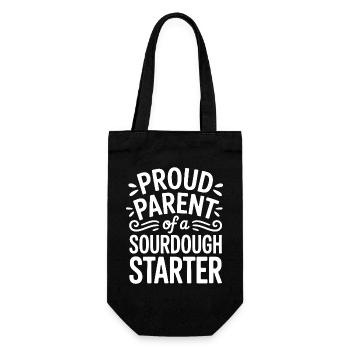 Stolzer Sauerteigstarter-Elternteil - Geschenkbeutel für Flaschen - Schwarz - Vorne