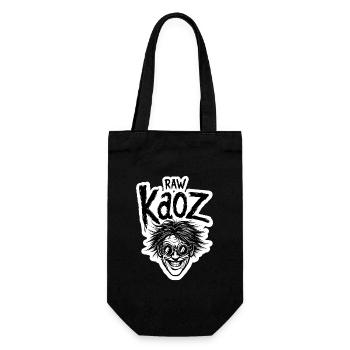 RawKaoz Grunge-Gesichtskunst - Geschenkbeutel für Flaschen - Schwarz - Vorne