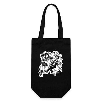 Scène de l’héroïne dans un manga anime - Sac à bouteille - noir - Devant