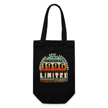 1996 Vintage-Geburtstagsgeschenk Mann Frau - Geschenkbeutel für Flaschen - Schwarz - Vorne