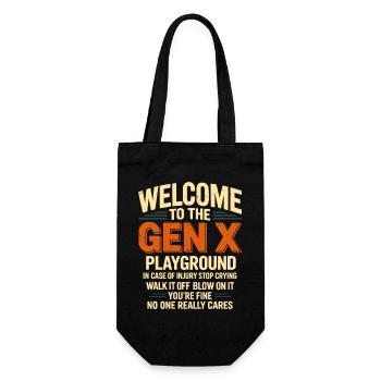 Welcome to the playground of Generation X - Gift Bag for Bottles - black - Front