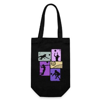 Volleyball Girls Beach Volleyball Volleyball Player - Gift Bag for Bottles - black - Front
