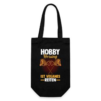 Steckenpferd Hobbyhorse Hobby Horsing - Geschenkbeutel für Flaschen - Schwarz - Vorne