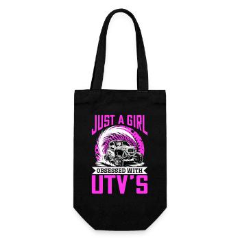 UTV Off Road Girl Woman 4 Wheeler Side by side - Gift Bag for Bottles - black - Front
