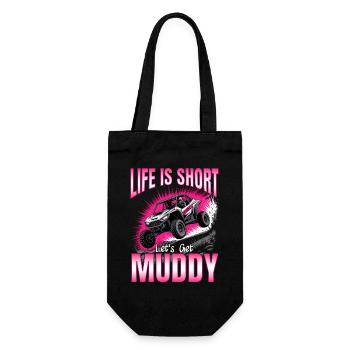 UTV Off Road Girl Woman 4 Wheeler Side by side - Gift Bag for Bottles - black - Front