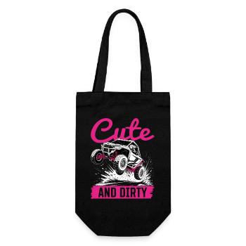 UTV Off Road Girl Woman 4 Wheeler Side by side - Gift Bag for Bottles - black - Front