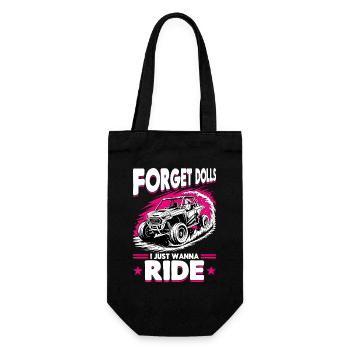 UTV Off Road Girl Woman 4 Wheeler Side by side - Geschenkbeutel für Flaschen - Schwarz - Vorne