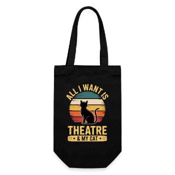 Théâtre musical : tout ce que je veux, mon chat & cadeau de théâtre - Sac à bouteille - noir - Devant