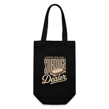 Local Sourdough Dealer - Gift Bag for Bottles - black - Front