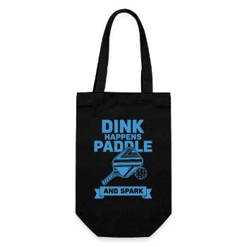 Le Pickleball Dink se fait en paddle et en étincelle drôle - Sac à bouteille - noir - Devant