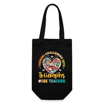 Gifts for ESE Teachers - Gift Bag for Bottles - black - Front