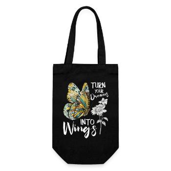 Inspiring Butterfly Monarch Butterfly Garden - Gift Bag for Bottles - black - Front