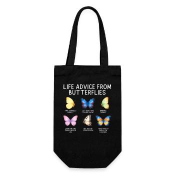 Inspiring Butterfly Monarch Butterfly Garden - Gift Bag for Bottles - black - Front