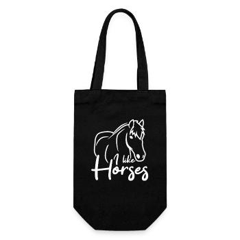 J’aime les chevaux - Sac à bouteille - noir - Devant
