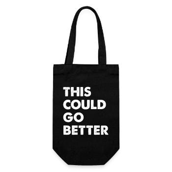 This Could Go Better - Gift Bag for Bottles - black - Front