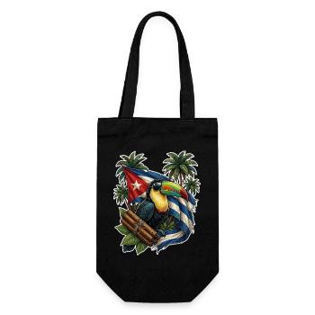 Kuba Tukan Zigarre - Geschenkbeutel für Flaschen - Schwarz - Vorne