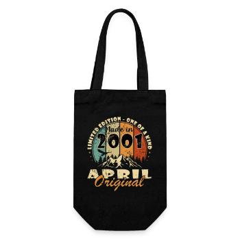 April 2001 Retro Edition - Geschenkbeutel für Flaschen - Schwarz - Vorne