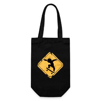 Skateboard Sign Vintage - Gift Bag for Bottles - black - Front