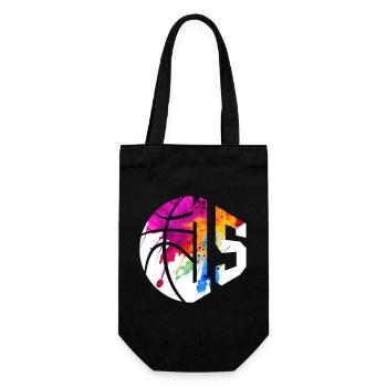 NR. 15 NUMMER 15 BASKETBALL 15. GEBURTSTAG - Geschenkbeutel für Flaschen - Schwarz - Vorne