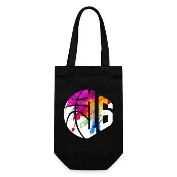 NR. 16 NUMMER 16 BASKETBALL 16. GEBURTSTAG - Geschenkbeutel für Flaschen - Schwarz - Vorne