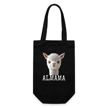 Almama Sweet Alpaca Mom Mother's Day Llama Mom Mom - Gift Bag for Bottles - black - Front