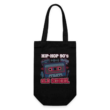 Hip Hop 90s Oldschool Cassette Retro - Gift Bag for Bottles - black - Front