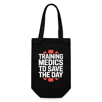 Paramedic Training Medics To Save EMS Educator - Gift Bag for Bottles - black - Front
