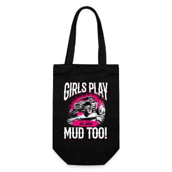 UTV Off Road Girl Woman 4 Wheeler Side by side - Gift Bag for Bottles - black - Front