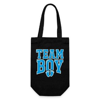 TEAM BOY Typography with Footprints - Gift Bag for Bottles - black - Front