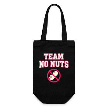 Team No Nuts with Peanut Symbol - Gift Bag for Bottles - black - Front
