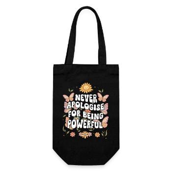 Inspiring butterfly fan graphic - Gift Bag for Bottles - black - Front