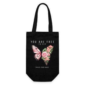 Graphique inspirant de fan papillon - Sac à bouteille - noir - Devant