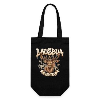 Kids Lausbua Shirt Traditional Costume Men's Traditional Shirt - Gift Bag for Bottles - black - Front