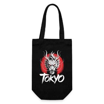 Tokyo Dragon T-Shirt Japan Drache Samurai Style - Geschenkbeutel für Flaschen - Schwarz - Vorne