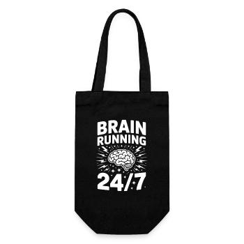 Brain Running ADHS Chaos - Geschenkbeutel für Flaschen - Schwarz - Vorne