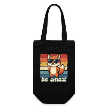 Idée cadeau de chemise Funny Fox Be Smart - Sac à bouteille - noir - Devant