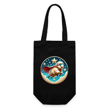 Sheep Superhero Sheep Wool Hero - Gift Bag for Bottles - black - Front