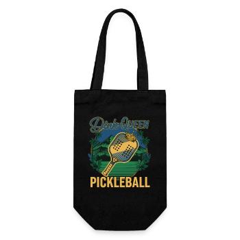 Pickleball Dink Queen Spieler Pickle Ball Love - Geschenkbeutel für Flaschen - Schwarz - Vorne
