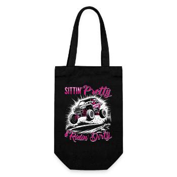 UTV Off Road Girl Woman 4 Wheeler Side by side - Gift Bag for Bottles - black - Front