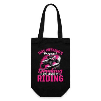 UTV Off Road Girl Woman 4 Wheeler Side by side - Gift Bag for Bottles - black - Front